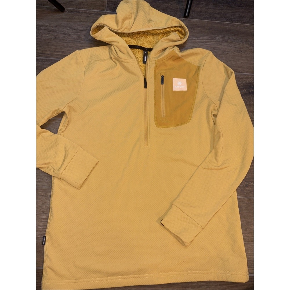 Saysky Combat Half Zip Hoodie Jacket Japanese Octa Yarn Medium Yellow